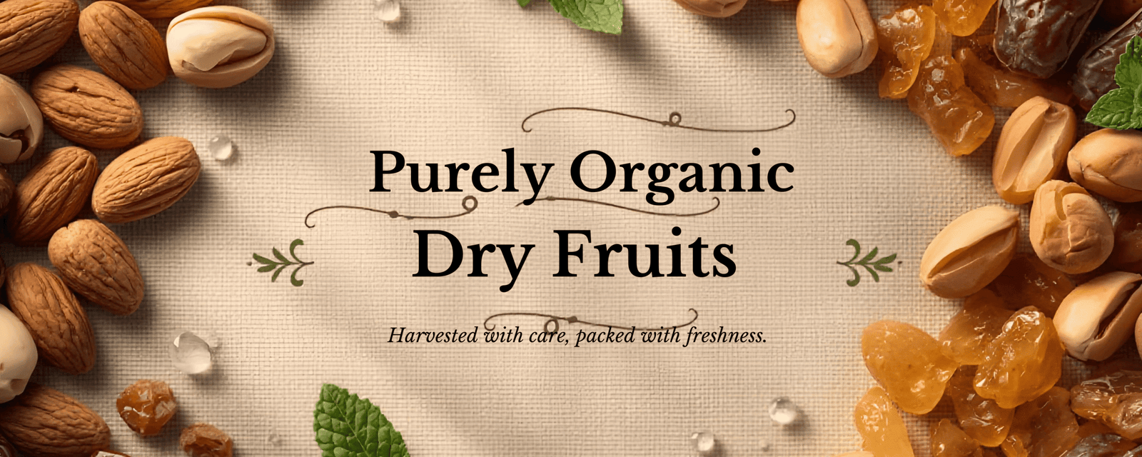 Richly Detailed Dry Fruits Banner